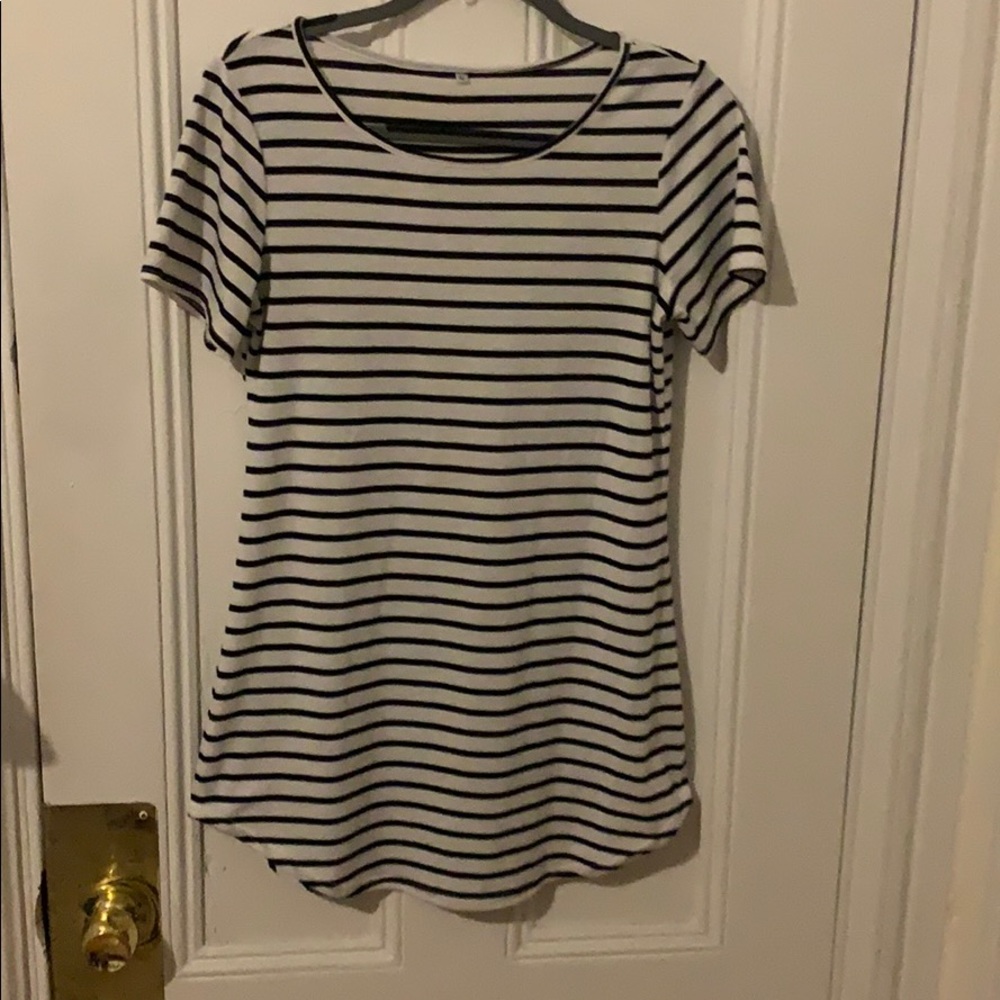 Back and white t-shirt dress